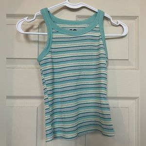 So blue pink and yellow tank top